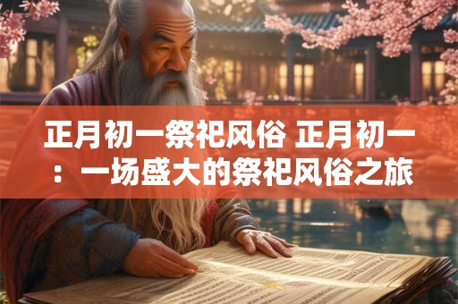 正月初一祭祀风俗 正月初一：一场盛大的祭祀风俗之旅