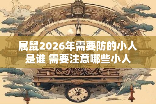 属鼠2026年需要防的小人是谁 需要注意哪些小人