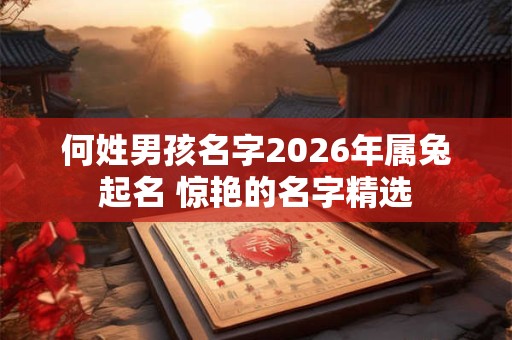 何姓男孩名字2026年属兔起名 惊艳的名字精选
