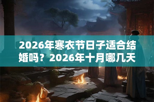 2026年寒衣节日子适合结婚吗？2026年十月哪几天适合结婚？