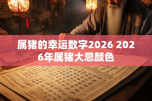 属猪的幸运数字2026 2026年属猪大忌颜色