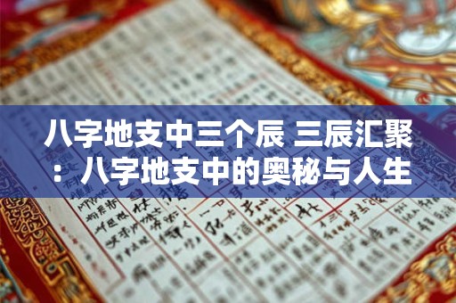 八字地支中三个辰 三辰汇聚：八字地支中的奥秘与人生运势