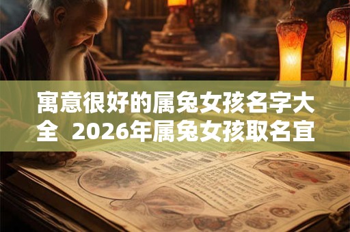 寓意很好的属兔女孩名字大全  2026年属兔女孩取名宜用字