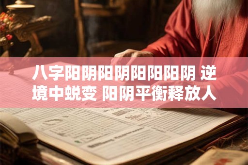 八字阳阴阳阴阳阳阳阴 逆境中蜕变 阳阴平衡释放人生潜力！
