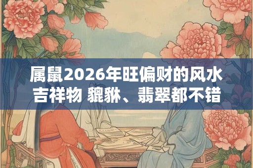 属鼠2026年旺偏财的风水吉祥物 貔貅、翡翠都不错 属鼠2026年旺偏财的风水吉祥物 貔貅、翡翠都不错