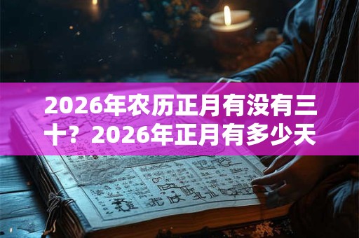 2026年农历正月有没有三十？2026年正月有多少天？