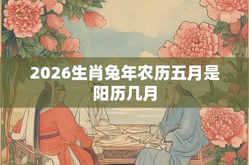 2026生肖兔年农历五月是阳历几月