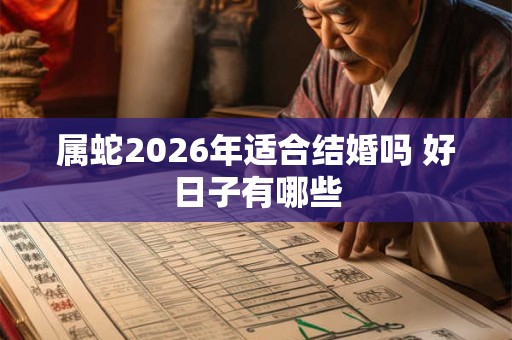 属蛇2026年适合结婚吗 好日子有哪些