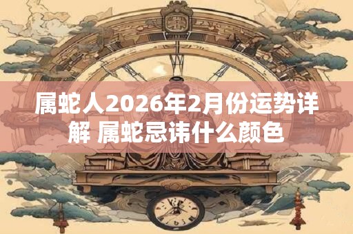 属蛇人2026年2月份运势详解 属蛇忌讳什么颜色