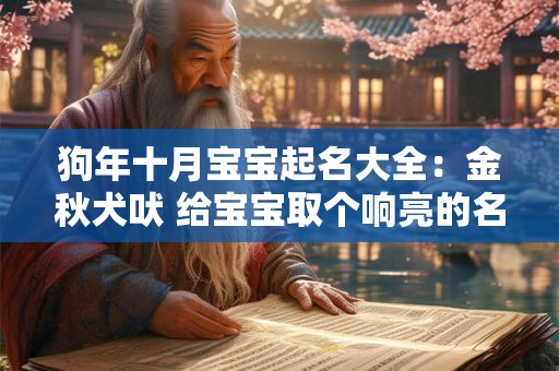 狗年十月宝宝起名大全：金秋犬吠 给宝宝取个响亮的名字吧！