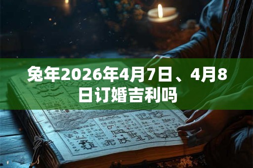 兔年2026年4月7日、4月8日订婚吉利吗