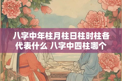 八字中年柱月柱日柱时柱各代表什么 八字中四柱哪个最重要