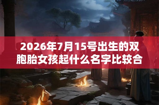 2026年7月15号出生的双胞胎女孩起什么名字比较合适，五行属什么？