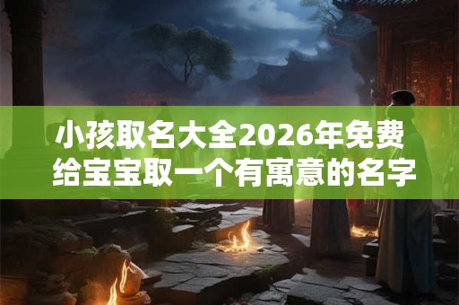 小孩取名大全2026年免费 给宝宝取一个有寓意的名字