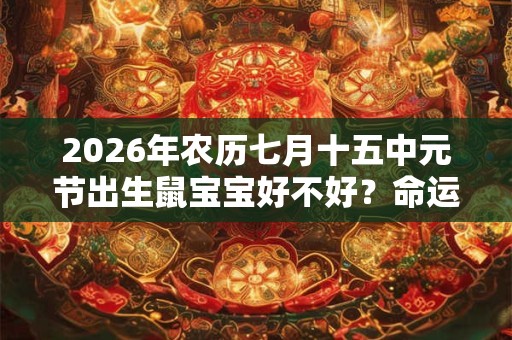 2026年农历七月十五中元节出生鼠宝宝好不好？命运如何？