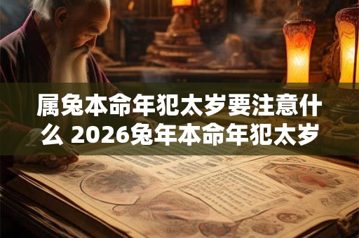 属兔本命年犯太岁要注意什么 2026兔年本命年犯太岁怎么化解