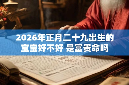2026年正月二十九出生的宝宝好不好 是富贵命吗