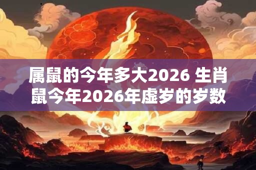 属鼠的今年多大2026 生肖鼠今年2026年虚岁的岁数 属鼠的今年多大2026 生肖鼠今年2026年虚岁的岁数
