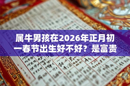属牛男孩在2026年正月初一春节出生好不好？是富贵命吗？