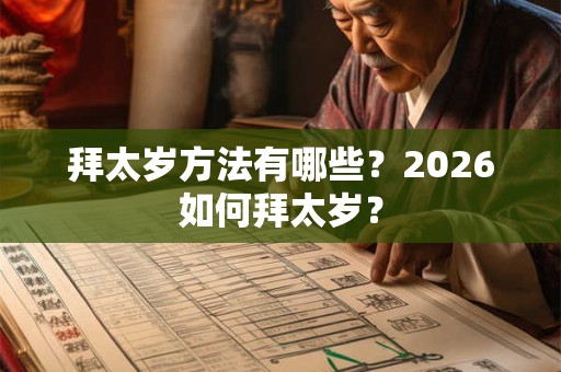拜太岁方法有哪些？2026如何拜太岁？