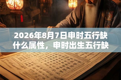 2026年8月7日申时五行缺什么属性，申时出生五行缺什么