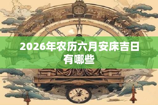 2026年农历六月安床吉日有哪些