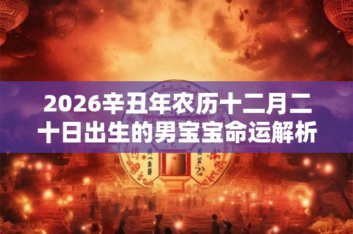 2026辛丑年农历十二月二十日出生的男宝宝命运解析！