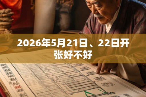 2026年5月21日、22日开张好不好