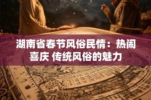 湖南省春节风俗民情：热闹喜庆 传统风俗的魅力