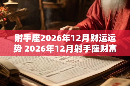 射手座2026年12月财运运势 2026年12月射手座财富运程详解