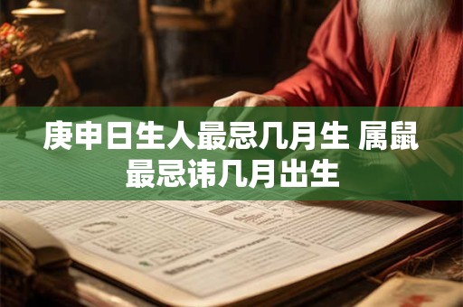 庚申日生人最忌几月生 属鼠最忌讳几月出生