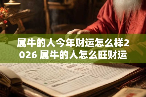 属牛的人今年财运怎么样2026 属牛的人怎么旺财运 属牛的人今年财运怎么样2026 属牛的人怎么旺财运