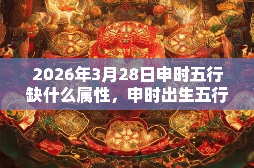 2026年3月28日申时五行缺什么属性，申时出生五行缺什么