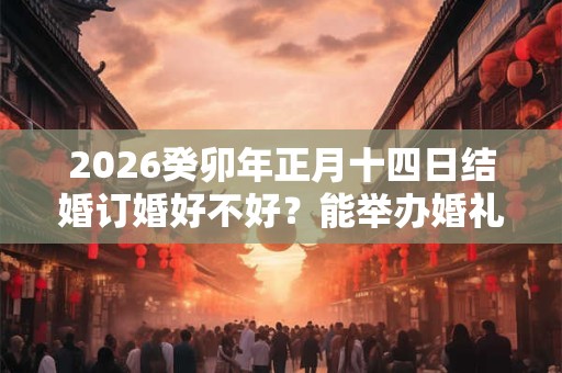 2026癸卯年正月十四日结婚订婚好不好？能举办婚礼吗？