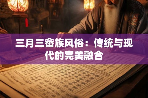 三月三畲族风俗：传统与现代的完美融合
