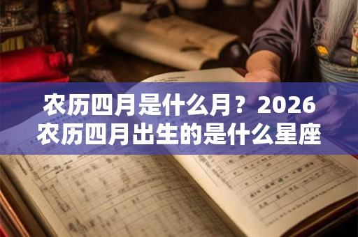 农历四月是什么月?2026农历四月出生的是什么星座? 农历四月是什么月?2026农历四月出生的是什么星座?