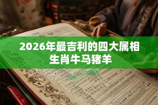2026年最吉利的四大属相 生肖牛马猪羊
