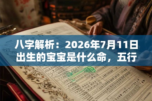 八字解析:2026年7月11日出生的宝宝是什么命,五行缺什么 八字解析:2026年7月11日出生的宝宝是什么命,五行缺什么
