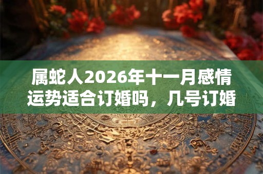 属蛇人2026年十一月感情运势适合订婚吗,几号订婚好? 属蛇人2026年十一月感情运势适合订婚吗,几号订婚好?