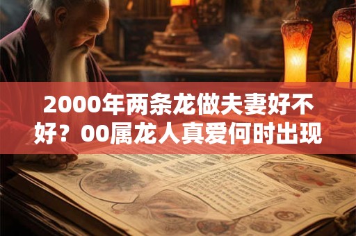 2000年两条龙做夫妻好不好？00属龙人真爱何时出现？