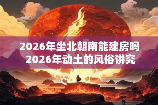 2026年坐北朝南能建房吗 2026年动土的风俗讲究