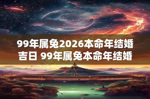 99年属兔2026本命年结婚吉日 99年属兔本命年结婚可以吗