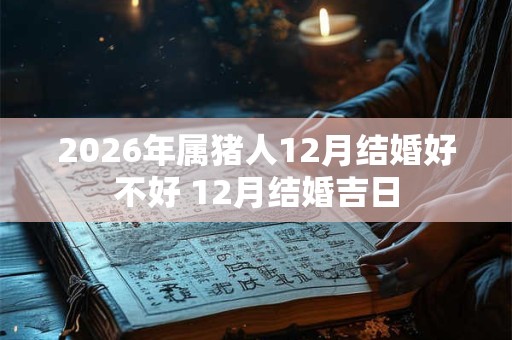 2026年属猪人12月结婚好不好 12月结婚吉日 2026年属猪人12月结婚好不好 12月结婚吉日