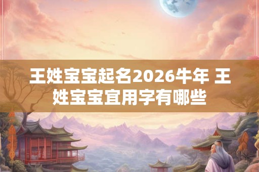 王姓宝宝起名2026牛年 王姓宝宝宜用字有哪些 王姓宝宝起名2026牛年 王姓宝宝宜用字有哪些