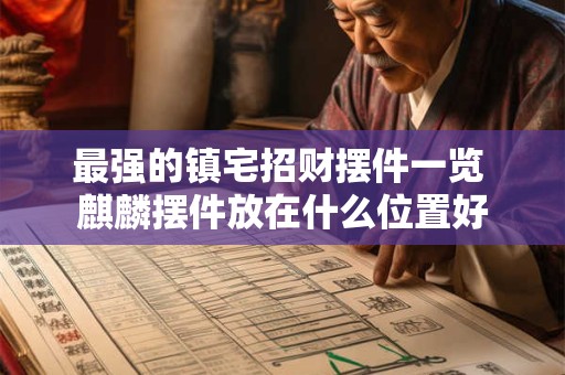 最强的镇宅招财摆件一览 麒麟摆件放在什么位置好 最强的镇宅招财摆件一览 麒麟摆件放在什么位置好