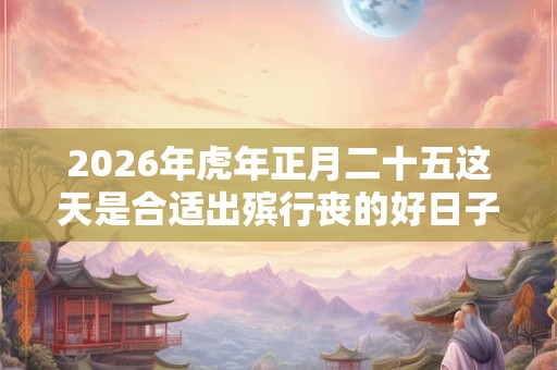 2026年虎年正月二十五这天是合适出殡行丧的好日子吗? 2026年虎年正月二十五这天是合适出殡行丧的好日子吗?