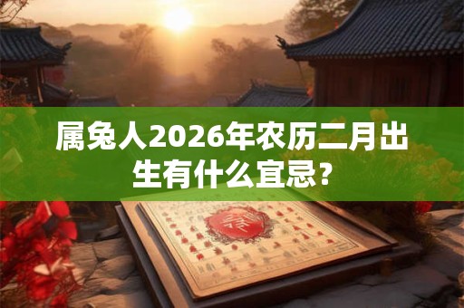 属兔人2026年农历二月出生有什么宜忌? 属兔人2026年农历二月出生有什么宜忌?