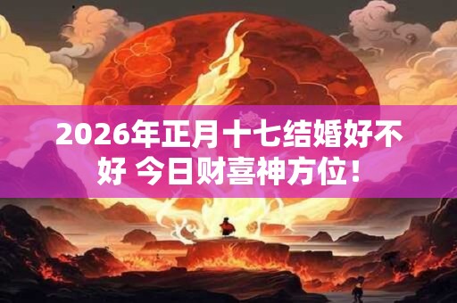 2026年正月十七结婚好不好 今日财喜神方位! 2026年正月十七结婚好不好 今日财喜神方位!