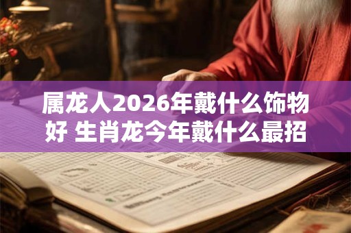 属龙人2026年戴什么饰物好 生肖龙今年戴什么最招财