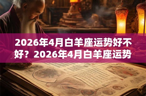 2026年4月白羊座运势好不好?2026年4月白羊座运势解析 2026年4月白羊座运势好不好?2026年4月白羊座运势解析